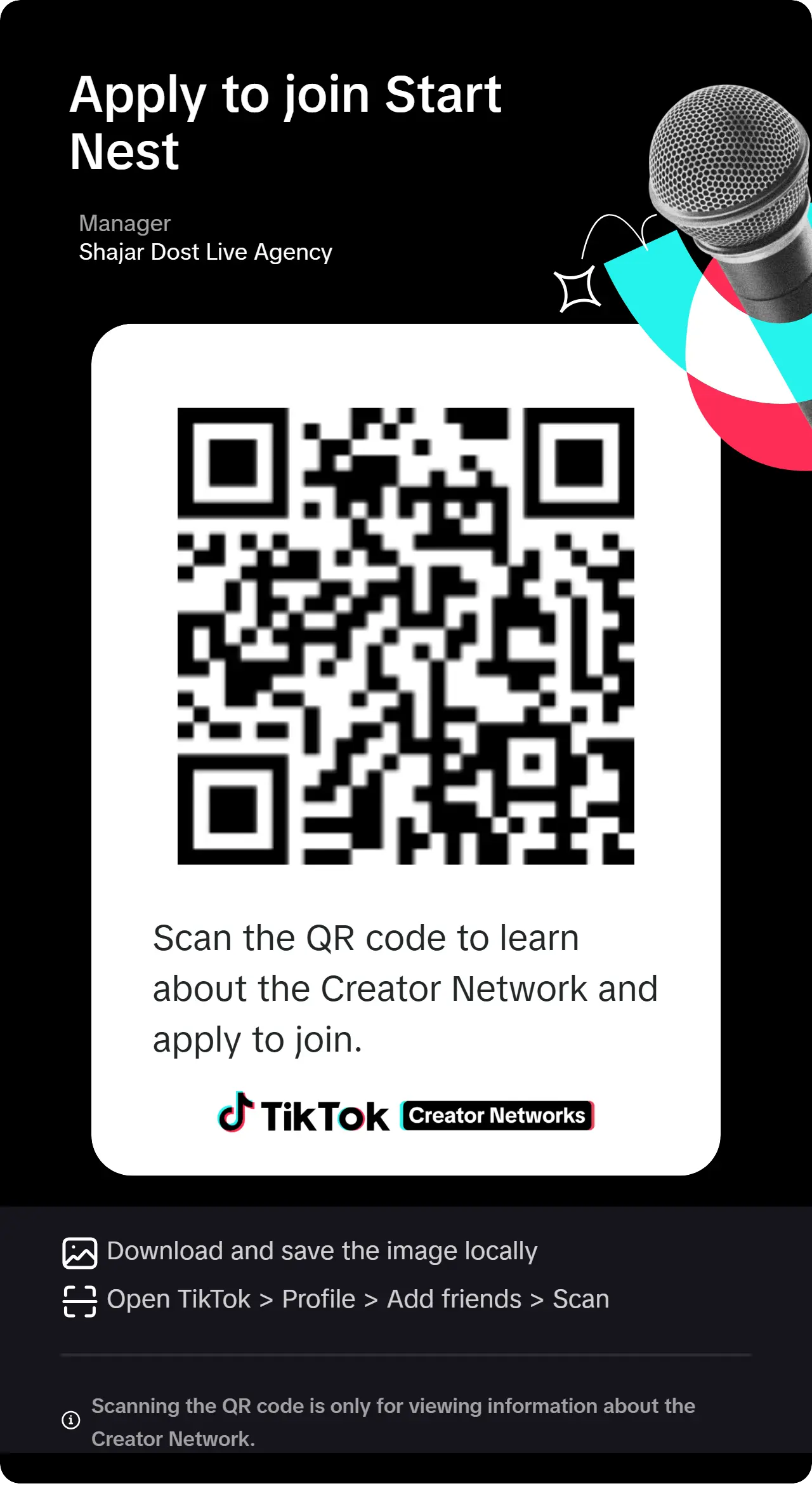 TikTok Agency QR Code MENA Region